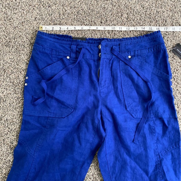 Inc Int'l Concepts Blue Linen Bermuda Shorts - size 10 - Picture 3 of 5